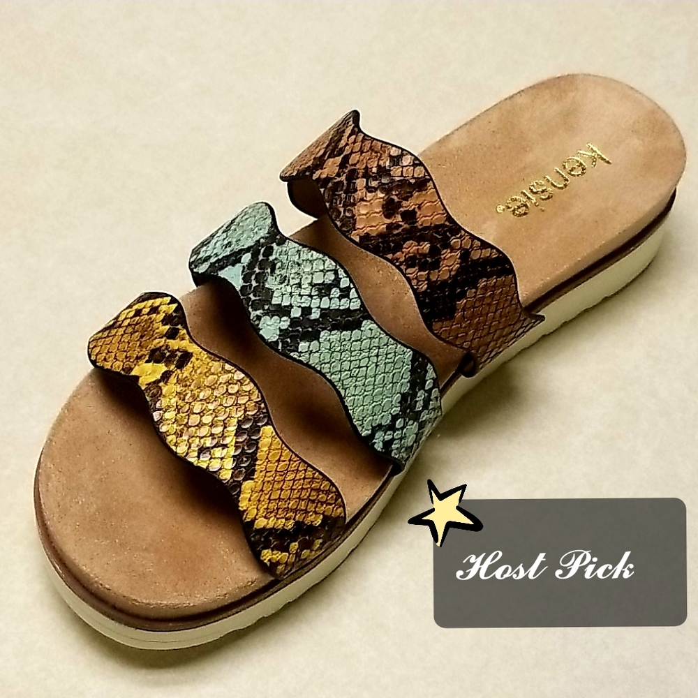 ✪𝐇𝐏✪ 𝗞𝗲𝗻𝘀𝗶𝗲 Snakeskin Sandals